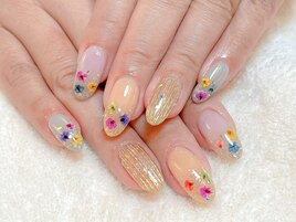 【東久留米×押し花ネイル】