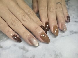 秋カラーネイル