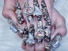 ゴテゴテネイル ロングネイル
