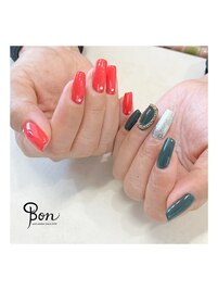 ジェルデザイン♪大人秋ネイル