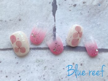 ネイルアンドまつげエクステ ブルーリーフ 四谷三丁目店(Blue Reef)/フラワーネイル