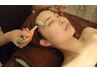【小顔&眼精疲労】小顔リンパマッサージ+かっさ棒で目の疲れ改善+首肩+頭70分