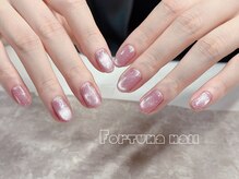 フォルトゥーナ 神田(Fortuna)/キラキラピンクマグネットネイル