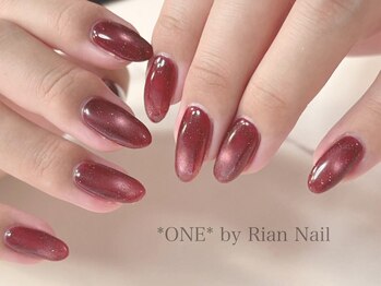 ワンバイリアンネイル 立川店(ONE by Rian Nail)の写真/シンプルでも長さやフォルムが揃いワンランク上の指先♪折れたり欠けても長さ出し/補強で自然に修復！