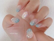 マグネット×マーメイドネイル