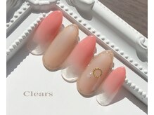 ビューティーネイルサロン クリアーズ(Clears)/春のピンクグラデ＆囲みネイル