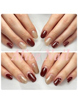 アリスネイル(Alice Nail)/フィルイン施術:4週間後