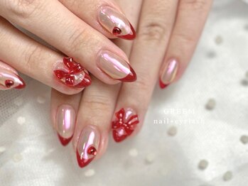 グリーム(GREEM)/ちゅるん赤フレンチネイル