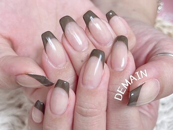 チップ長さ出し　カラーフレンチ