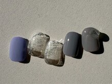 ムー(nue)/lace × purple gray