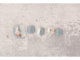 フットネイル　縦グラデーション