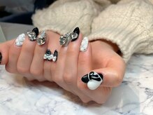 ダリア 西大寺本店(DAHLIA)/モノクロネイル♪