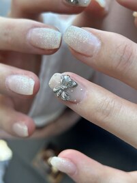 メタリックリボンネイル