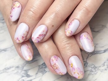 ヘアーアンドネイル ルシア(Hair&Nail Lucia)/お花っぽい!?インクネイル¥7700-