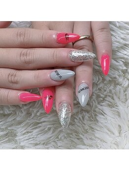 ネオンNIKEギャルネイル