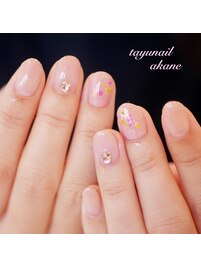 お花フレンチネイル