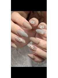 マット×大理石ネイル