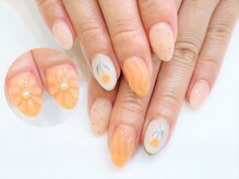 ネイルコレクション ピンク(Nail Collection Pink)/ジェル定額￥8990★クリア３Ｄ花