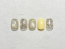 イエローネイル/ホロネイル/花