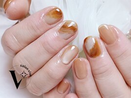 #カフェラテネイル