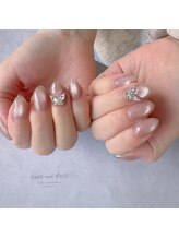 リアンスネイル ヴィヴィッド 岡山店(LianS nail ViViD)/マグネット＋パーツ＋ラメ