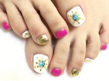 ネイルサロン ジュネイル(NAIL SALON JUNAIL)/カラフル×天然石風 FOOT