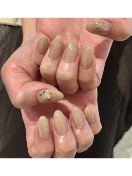 ベージュ ニュアンスワンカラー