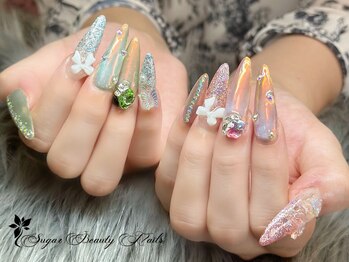 シュガービューティーネイルズ(Sugar Beauty Nails)/スカルプ長さ出し+10本デザイン
