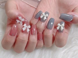 《韓国風》リボンネイル