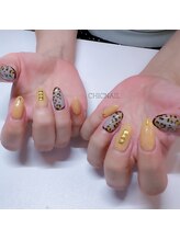 シックネイル(CHIC NAIL)/レオパード柄ネイル