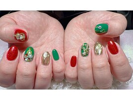 秋ネイルクリスマスネイルアート