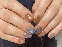 フーネイル(fuunail)の雰囲気（シンプルネイルも色混ぜでお気に入りの色に♪）