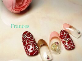 ゴージャス薔薇ネイル