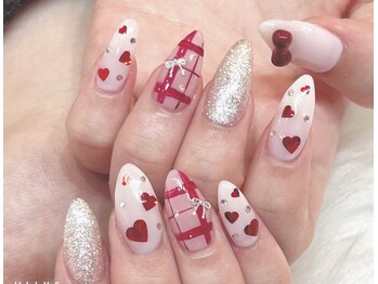 キレイエ ネイルズ(KIREIE NAILS)/ホログラム ハート チェック