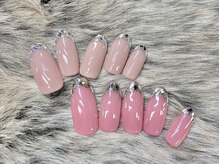 ネイルアンドアイラッシュ シシュ 高槻店(nail&eyelash SyiSyu)/フレンチ／ガラス