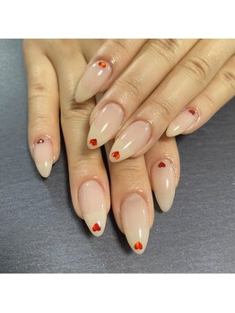 バレンタインネイル