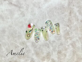 オーロラ/ビジュー/星ホログラム