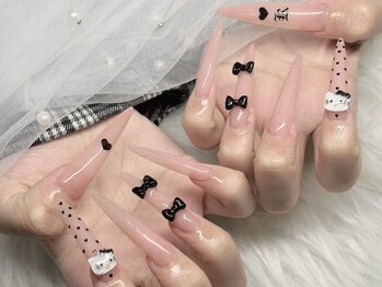 ネイルズバー 渋谷(Nails Bar)/リボンキャットネイル