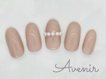 アヴィニール 表参道(Avenir)/シンプルパールネイル