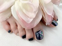 ディーネイル 四条烏丸(D-nail)/[中村]Foot☆ネイビー×シェル