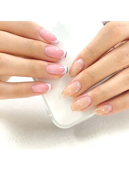 アシメ　フレンチ×スタッズ 