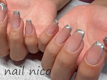 ネイルニコ(nail nico)/ガラスフレンチ