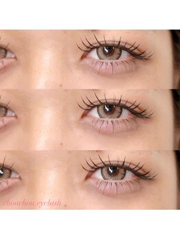 シュシュドットアイラッシュ 柏西口店(chouchou.eyelash)/フラットラッシュ１６０本　束感