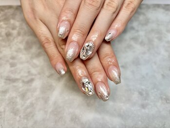 ネイル アイラッシュ 彩 熊谷店/キラキラ埋めつくしネイル