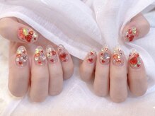 デコール 心斎橋(DECOR)/ラメホロストーンハートネイル