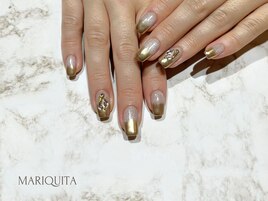 マグネット×ミラーネイル