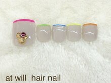 アット ウィル ヘアー ネイル(at will hair nail)/フット定額デザイン¥8,140