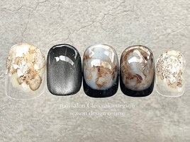 【天然石風ネイル】