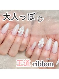 シンプルクリスマスツリーネイル