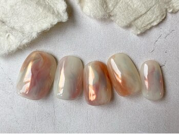 アイネイルズ 梅田店(I nails)/ニュアンスオレンジミラー¥8200